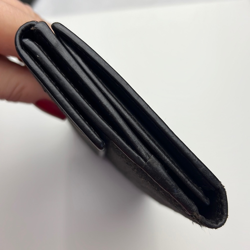 Auth. GUCCI GG Logo Canvas & Leather Long Bi-fold Wallet Brown Black Monogram - Picture 5 of 17